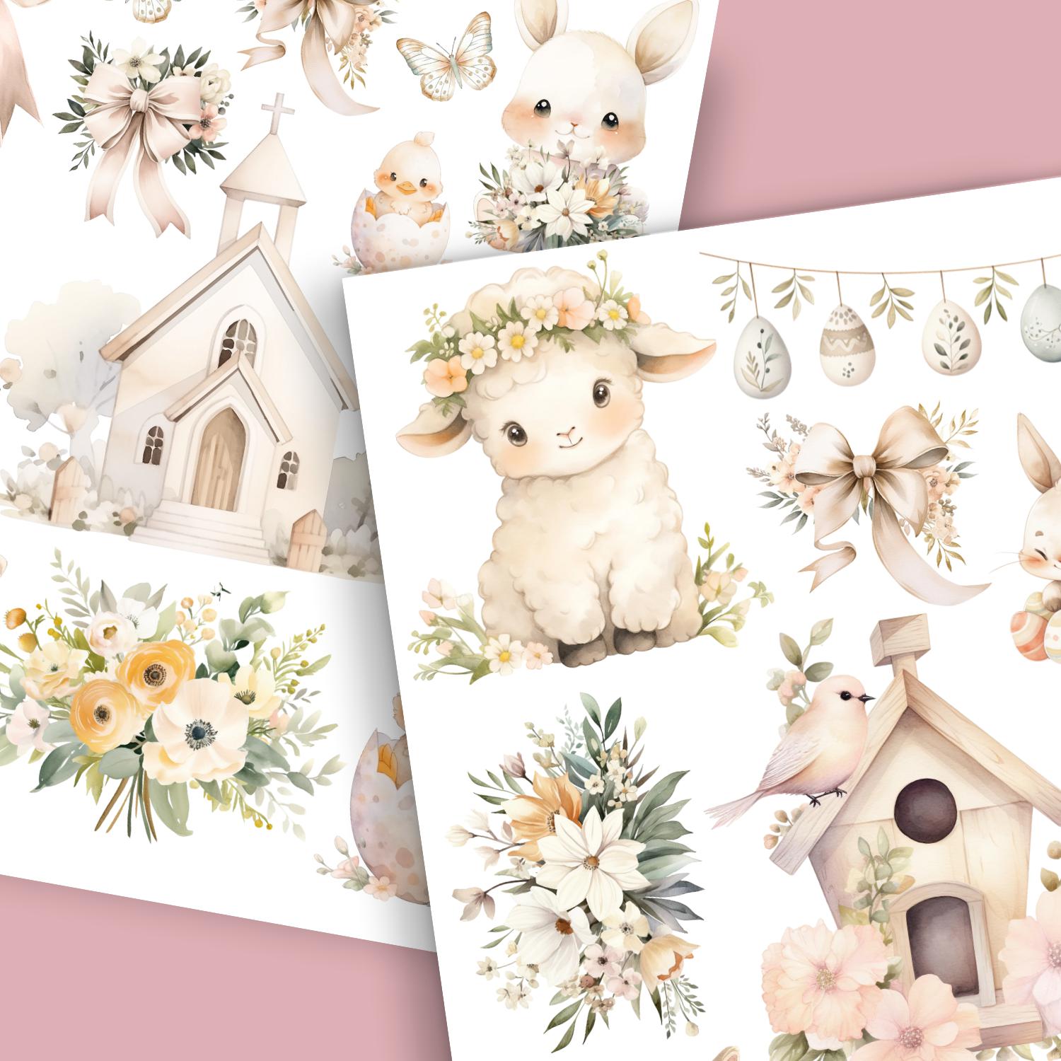 Easter Blessings Rub-on Transfer Set-Rub-on Transfer-Essential Stencil