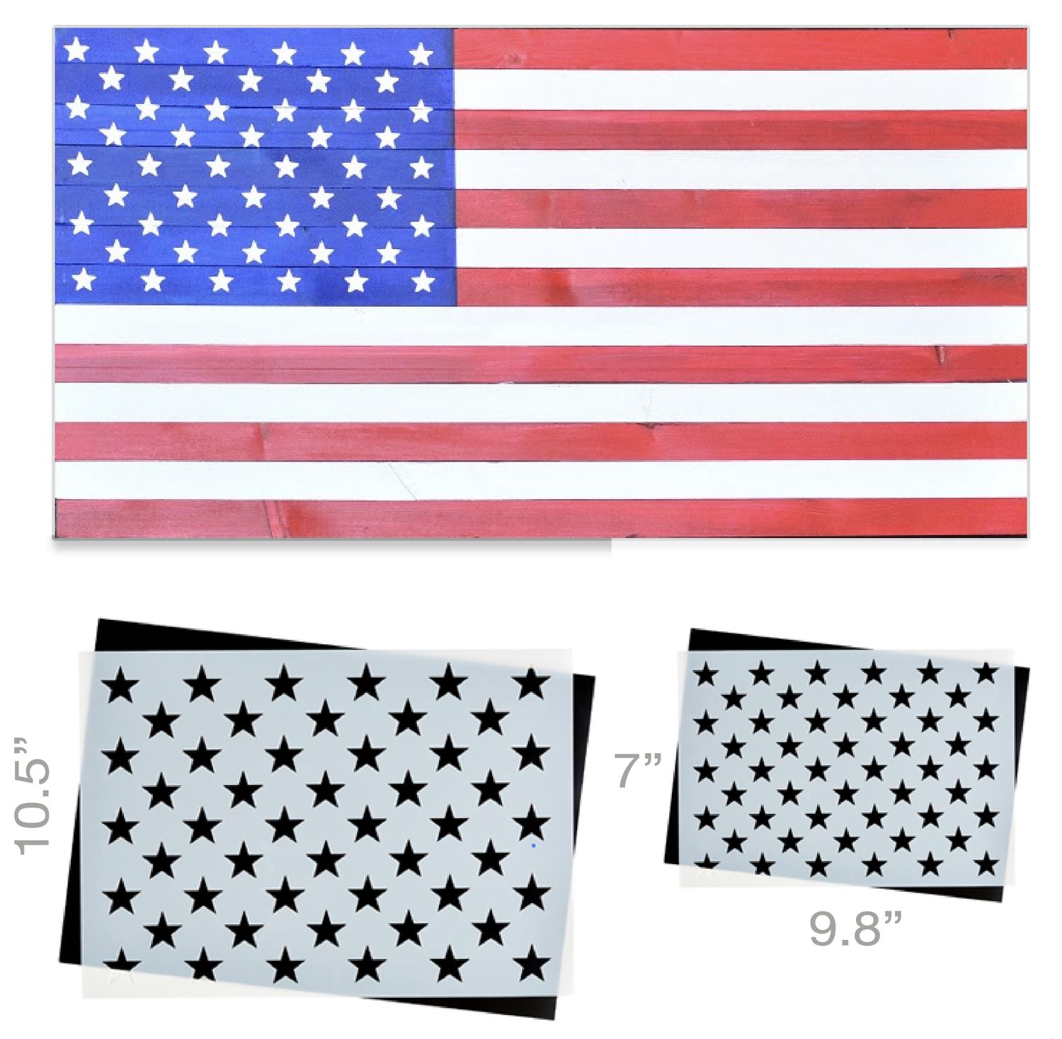 Star stencils for American Flag Sign
