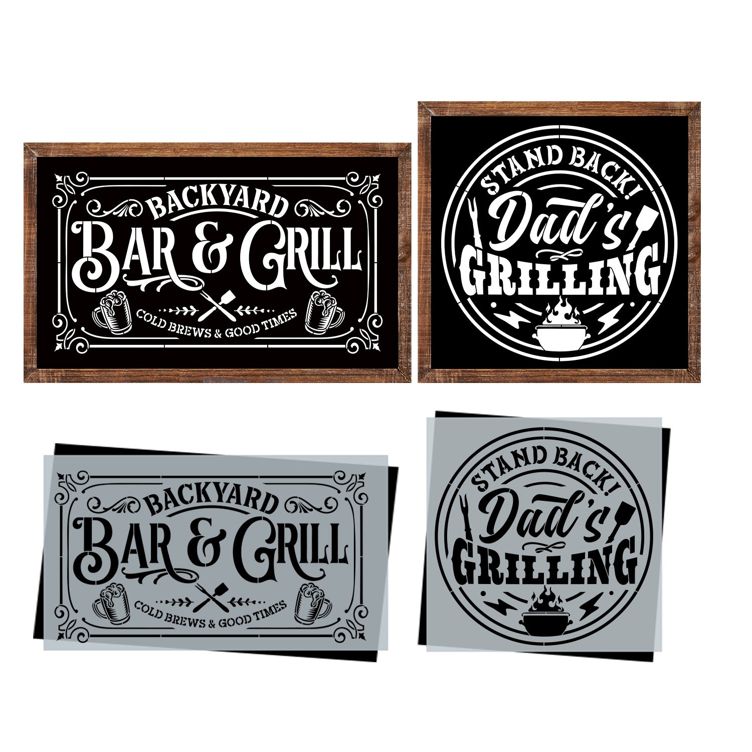 Bar & Grill Stencil Set | 2pk-Essential Stencil