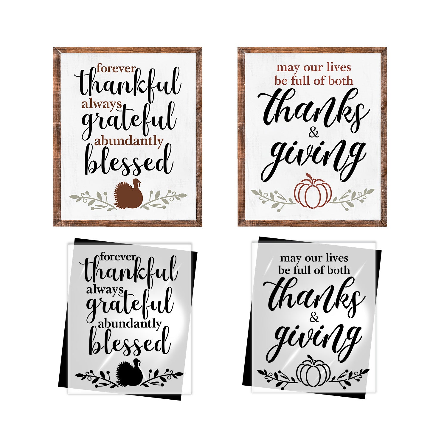 Abundantly Blessed Stencil Set (2pk)-Fall-Essential Stencil