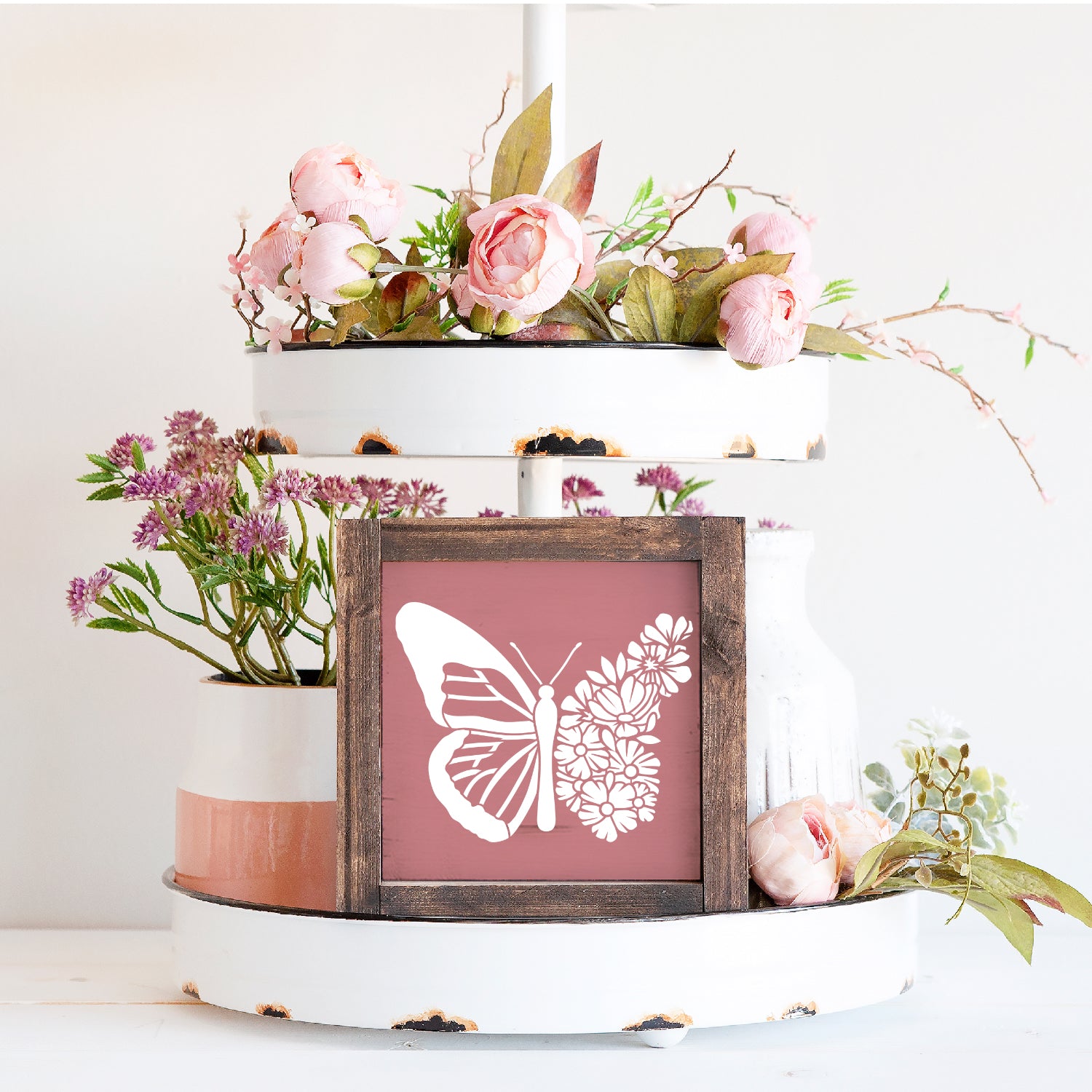 Heartfelt Florals Mini Sign Stencil (3pk)-Summer-Essential Stencil