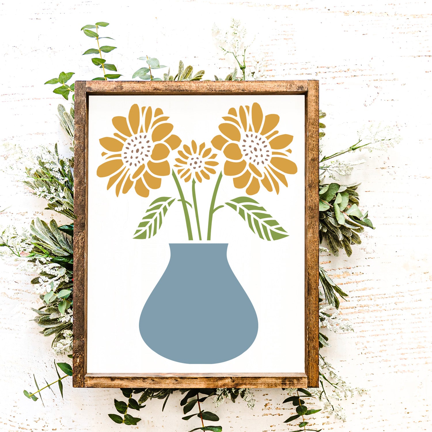 Customizable Potted Flowers Stencil-Mother's Day-Essential Stencil