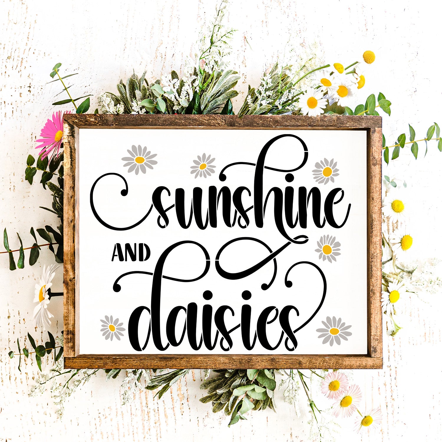 Sunshine and Daisies Stencil-Spring-Essential Stencil